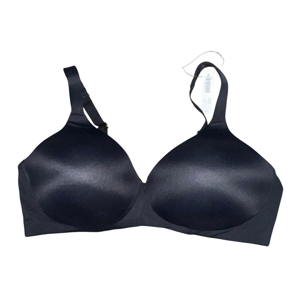 NWT SOMA Embraceable Wireless Full Coverage Bra Black Size 40D Lightly Lined‎